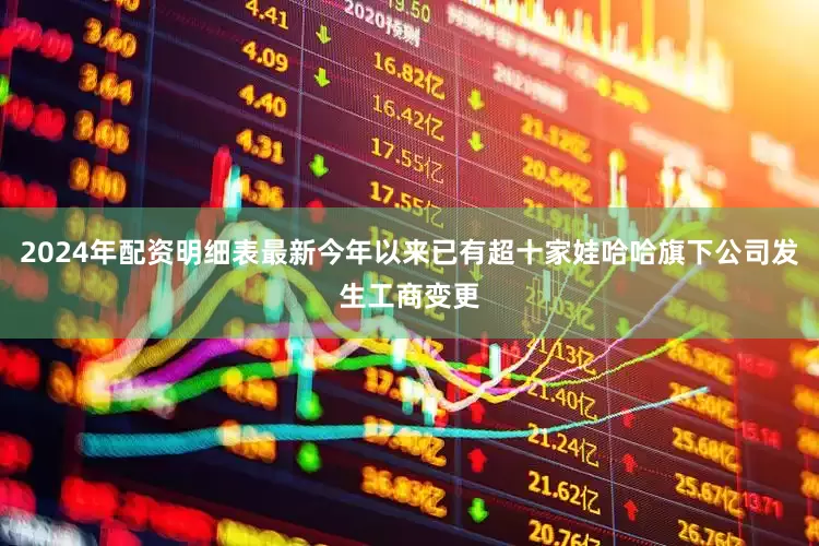 2024年配资明细表最新今年以来已有超十家娃哈哈旗下公司发生工商变更